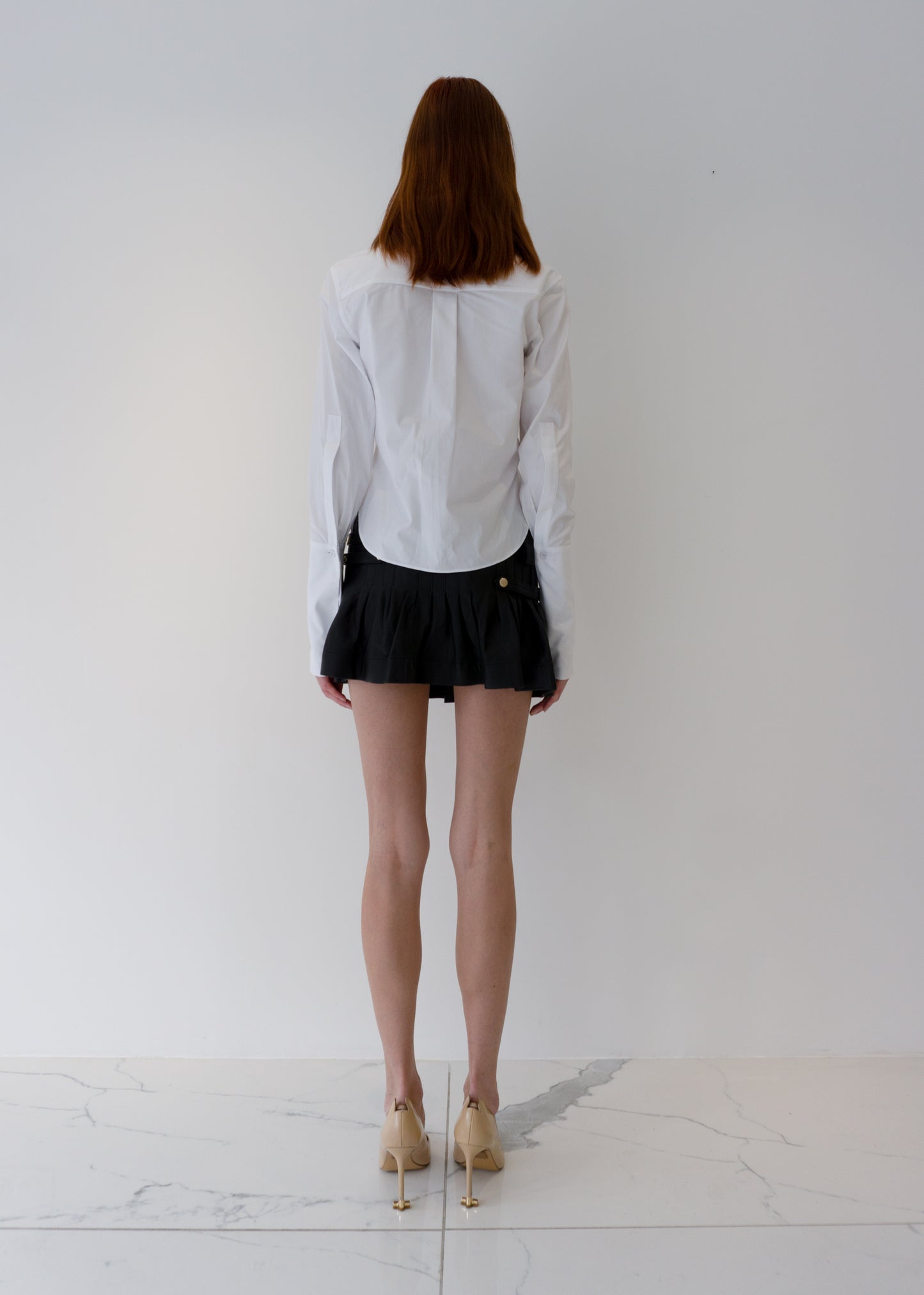 Pleated Leather Mini Rental