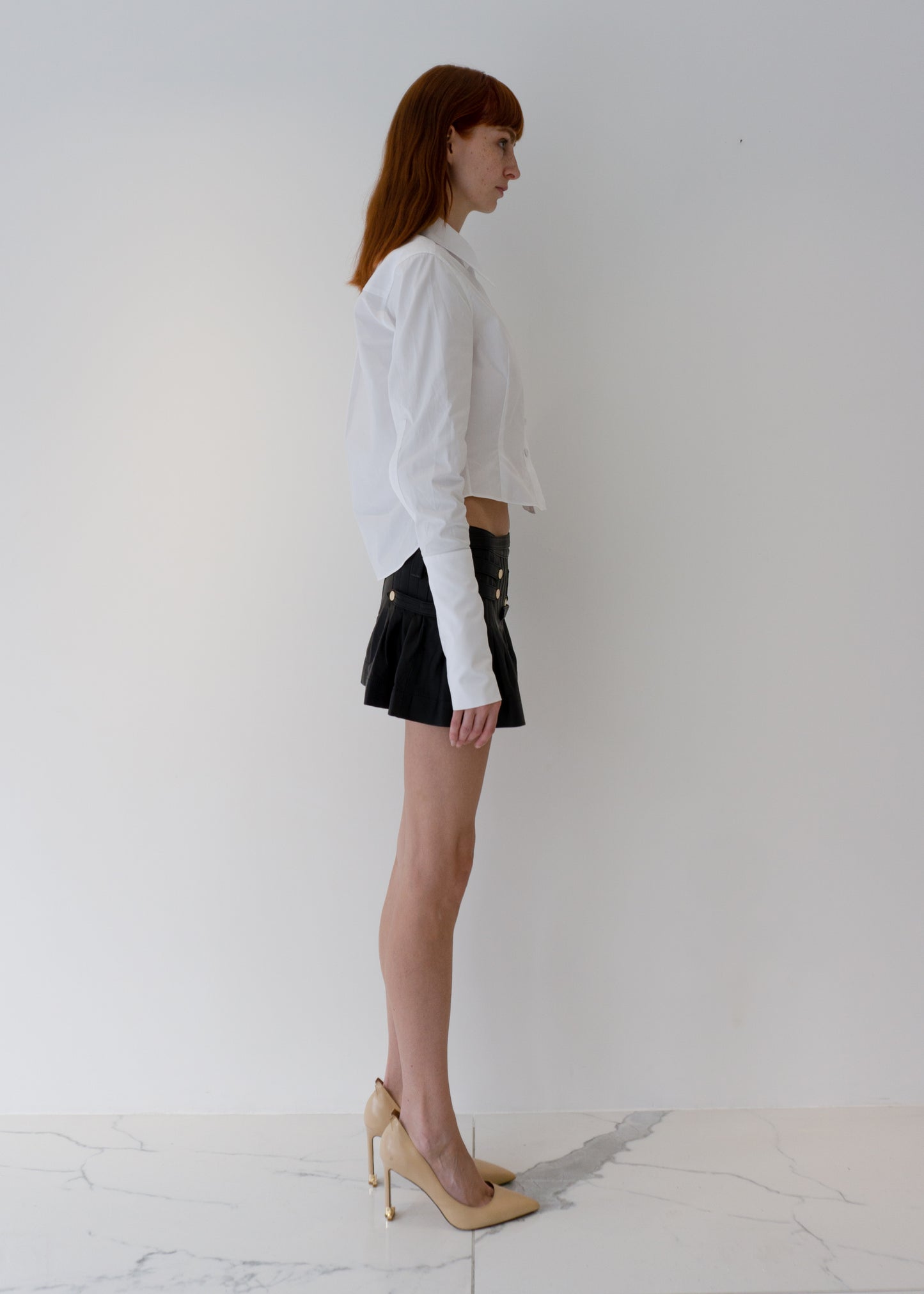 Pleated Leather Mini Rental